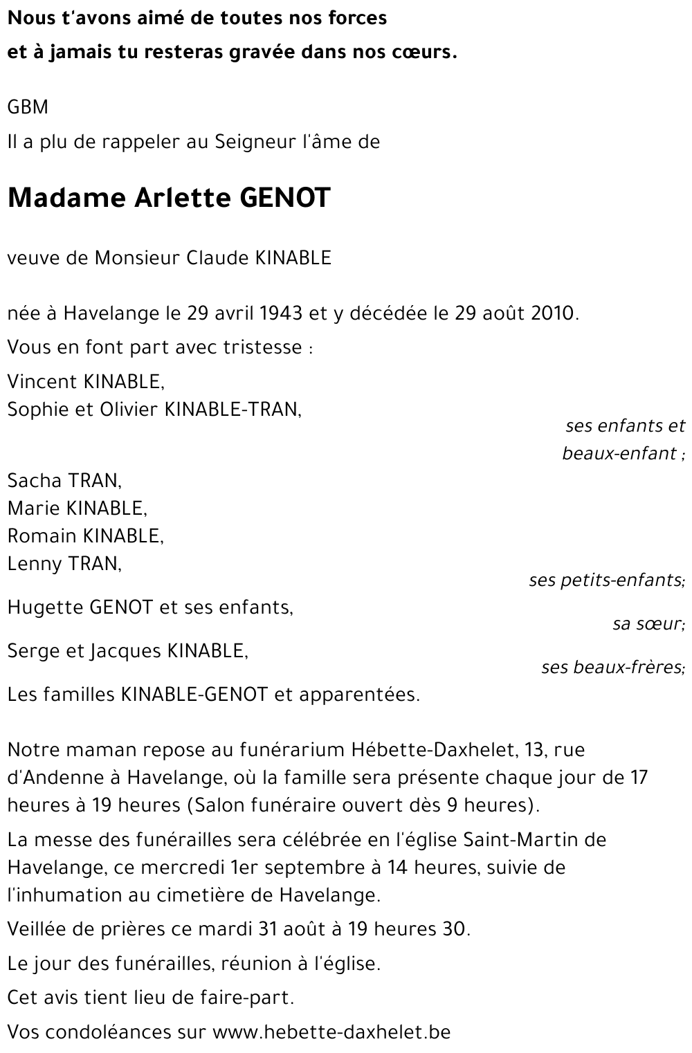 Arlette GENOT
