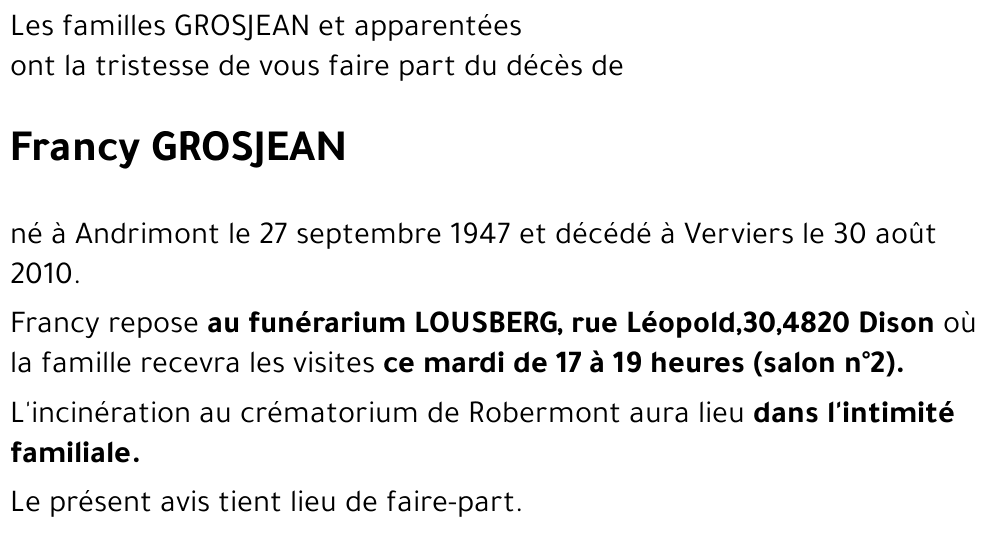 Francy GROSJEAN