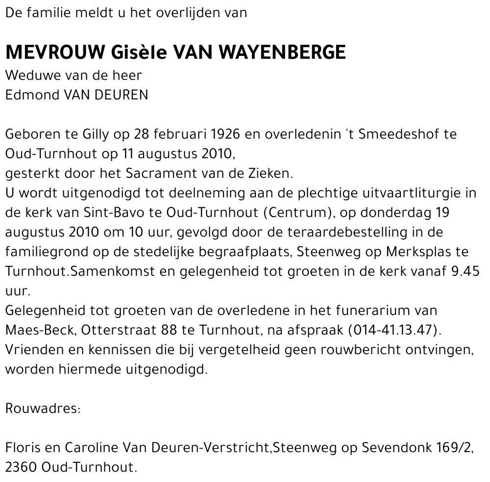 Gisele Van Wayenberge