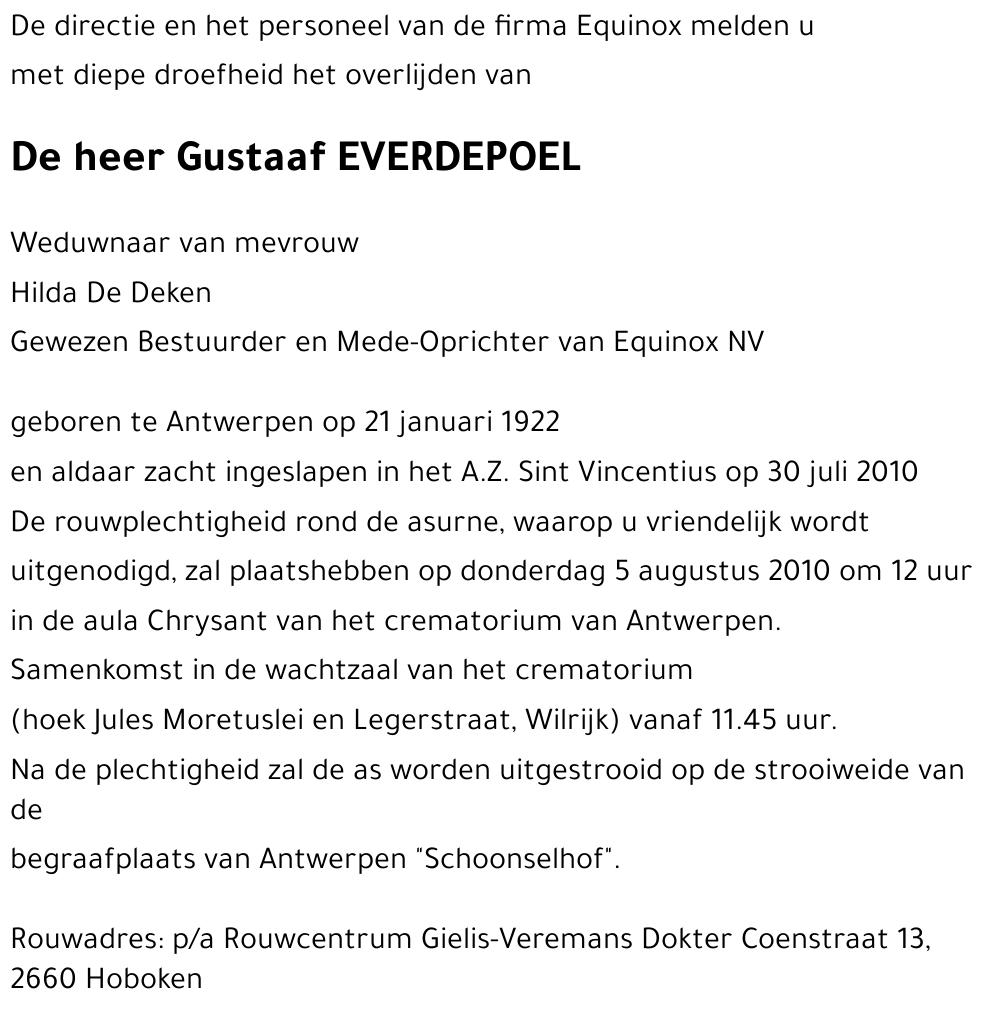 Gustaaf EVERDEPOEL
