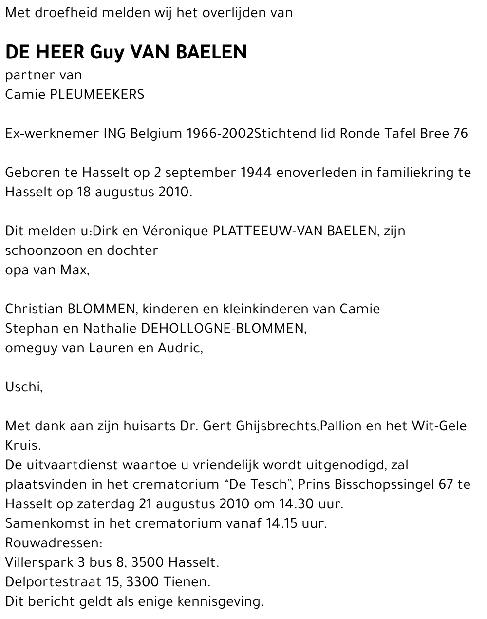Guy Van Baelen