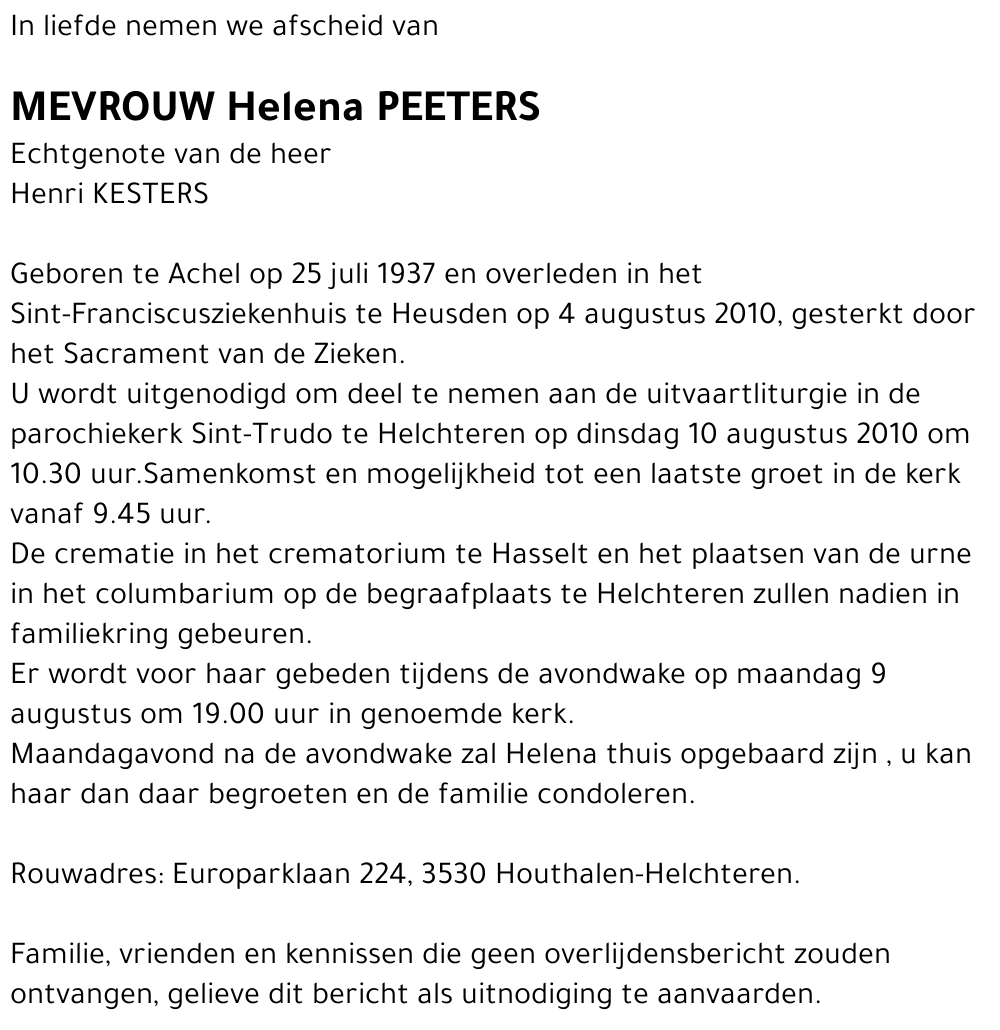 Helena Peeters