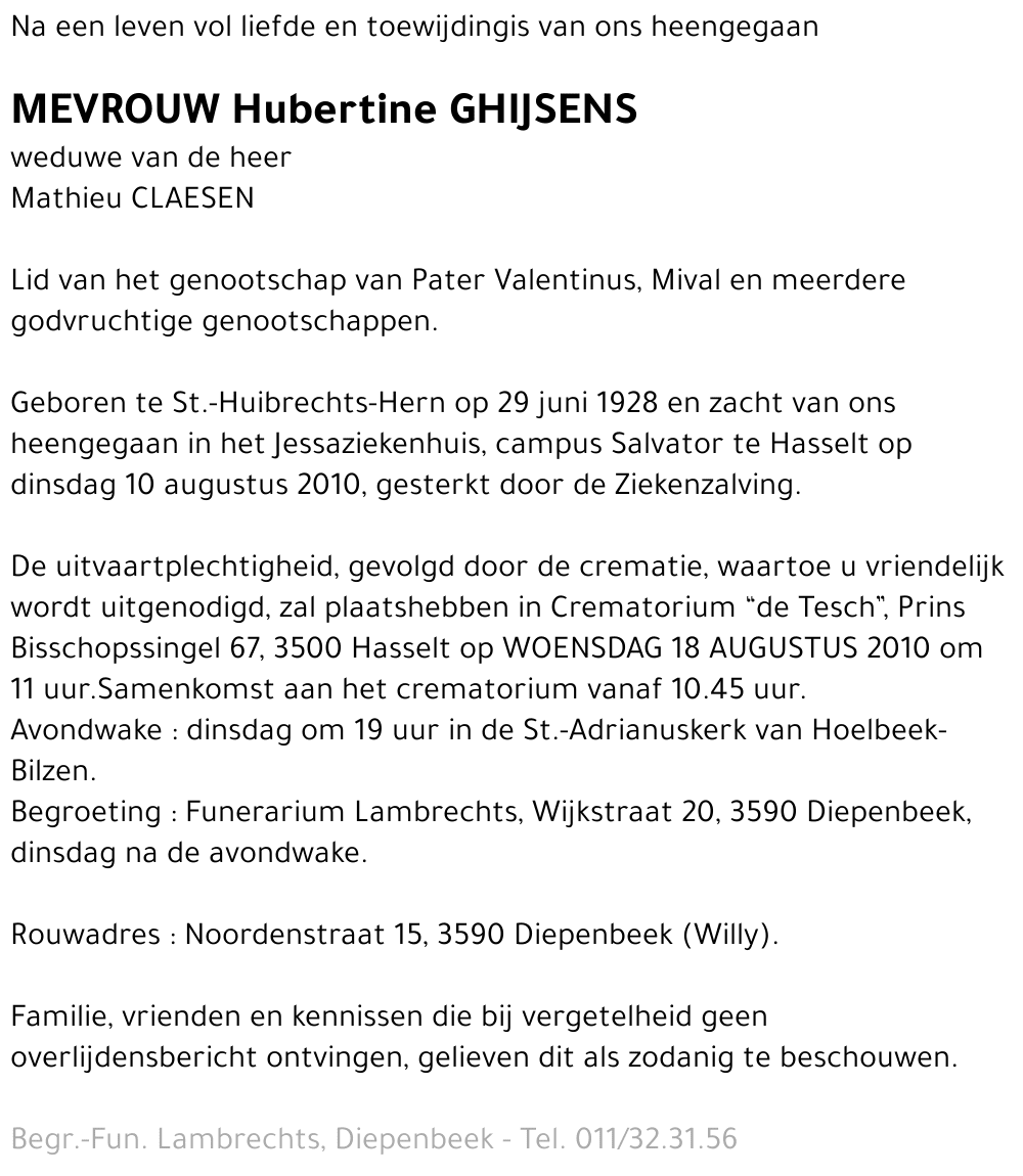 Hubertine GHIJSENS