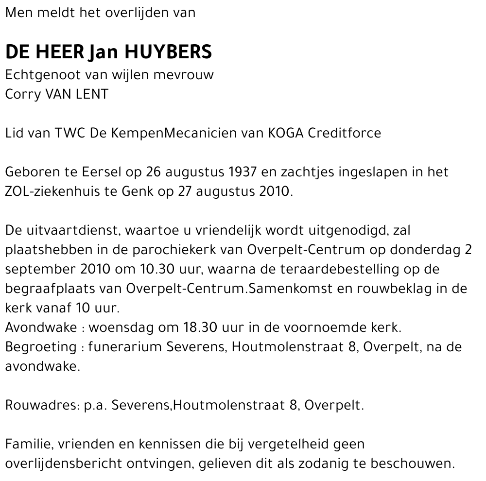 Jan Huybers