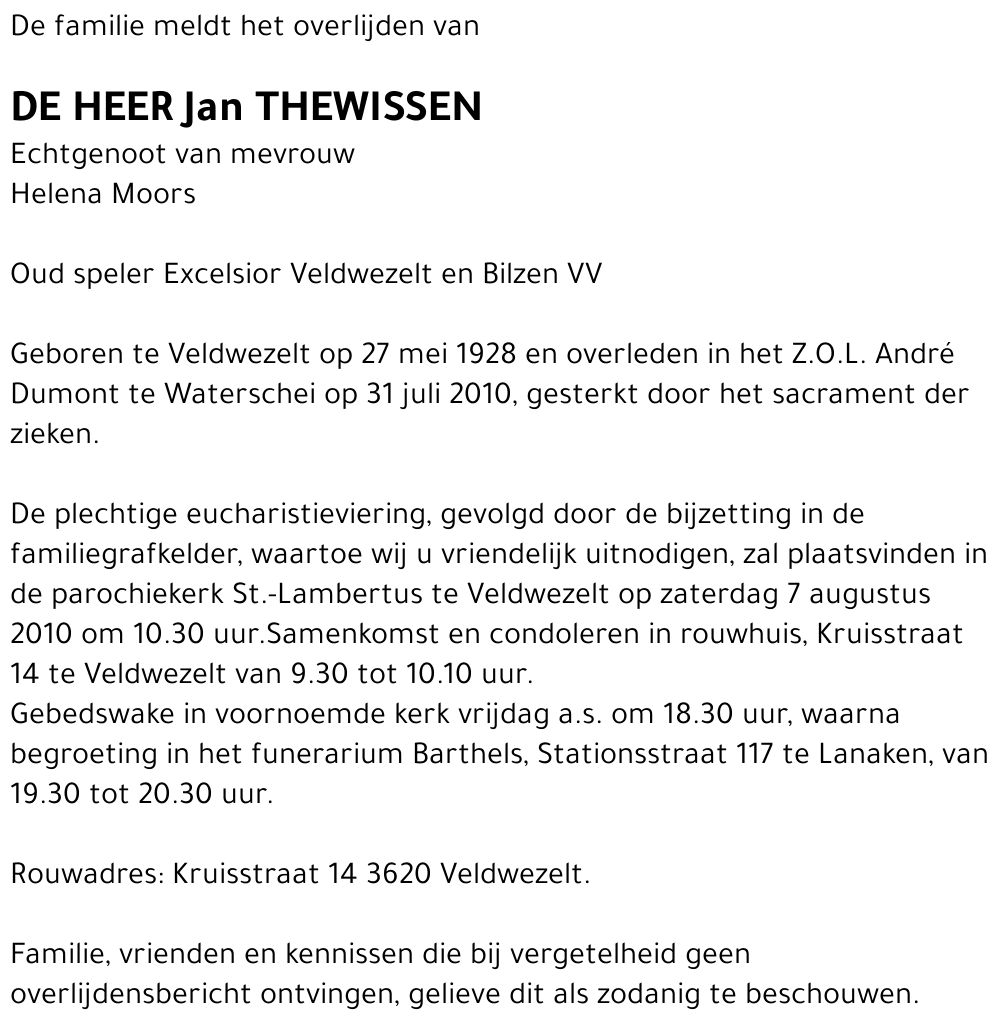 Jan Thewissen
