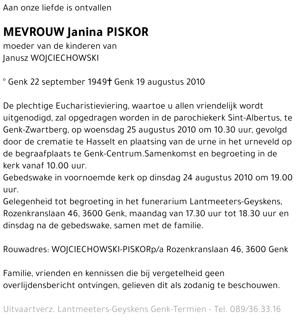 Janina PISKOR