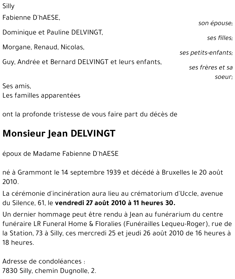 Jean DELVINGT