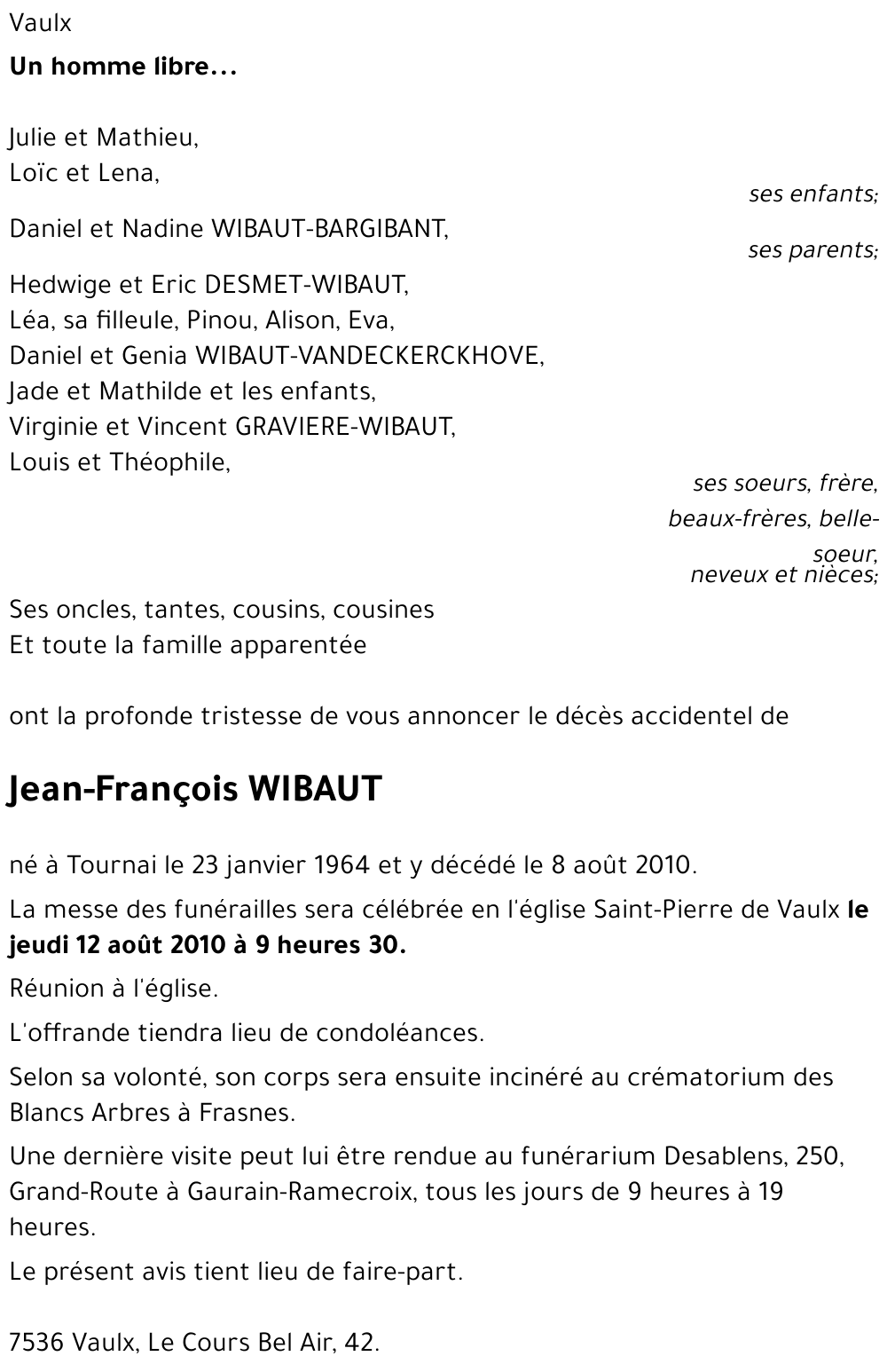 Jean-François WIBAUT