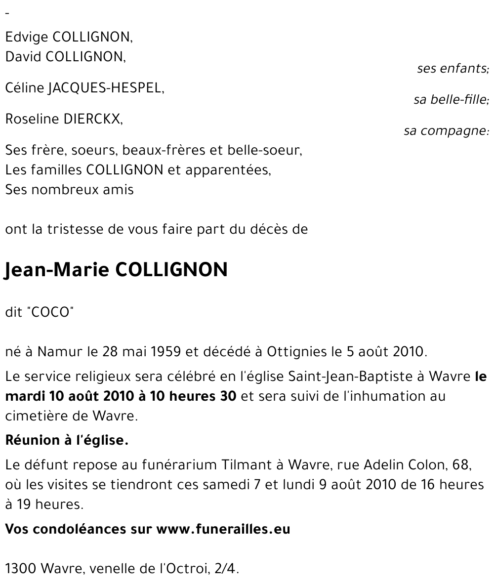 Jean-Marie COLLIGNON