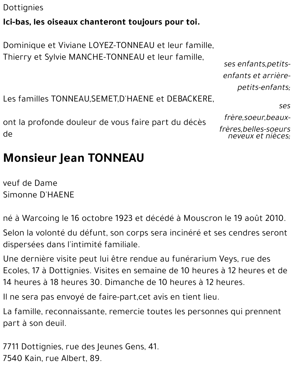Jean TONNEAU