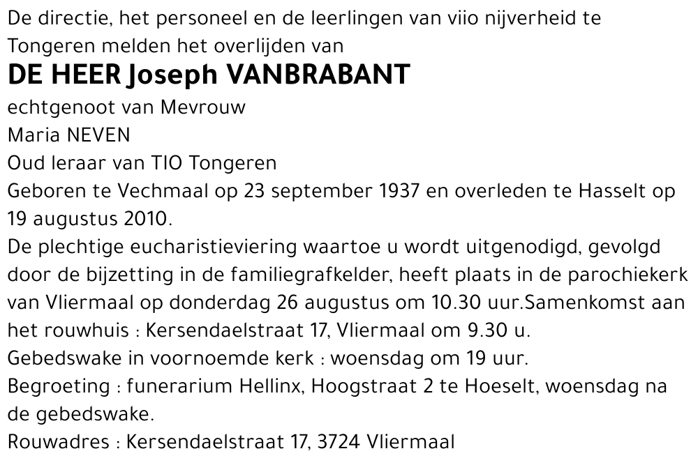 Joseph Vanbrabant