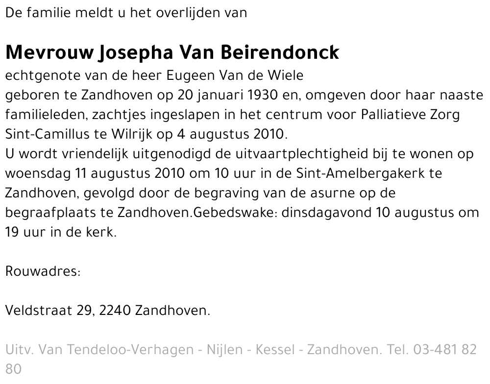 Josepha Van Beirendonck