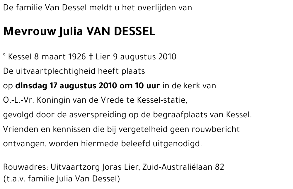 Julia Van Dessel