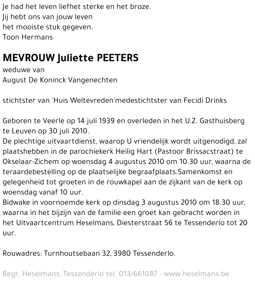 Juliette Peeters
