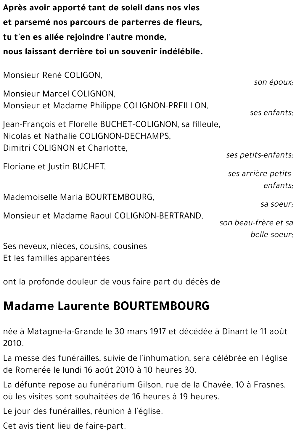 Laurente BOURTEMBOURG