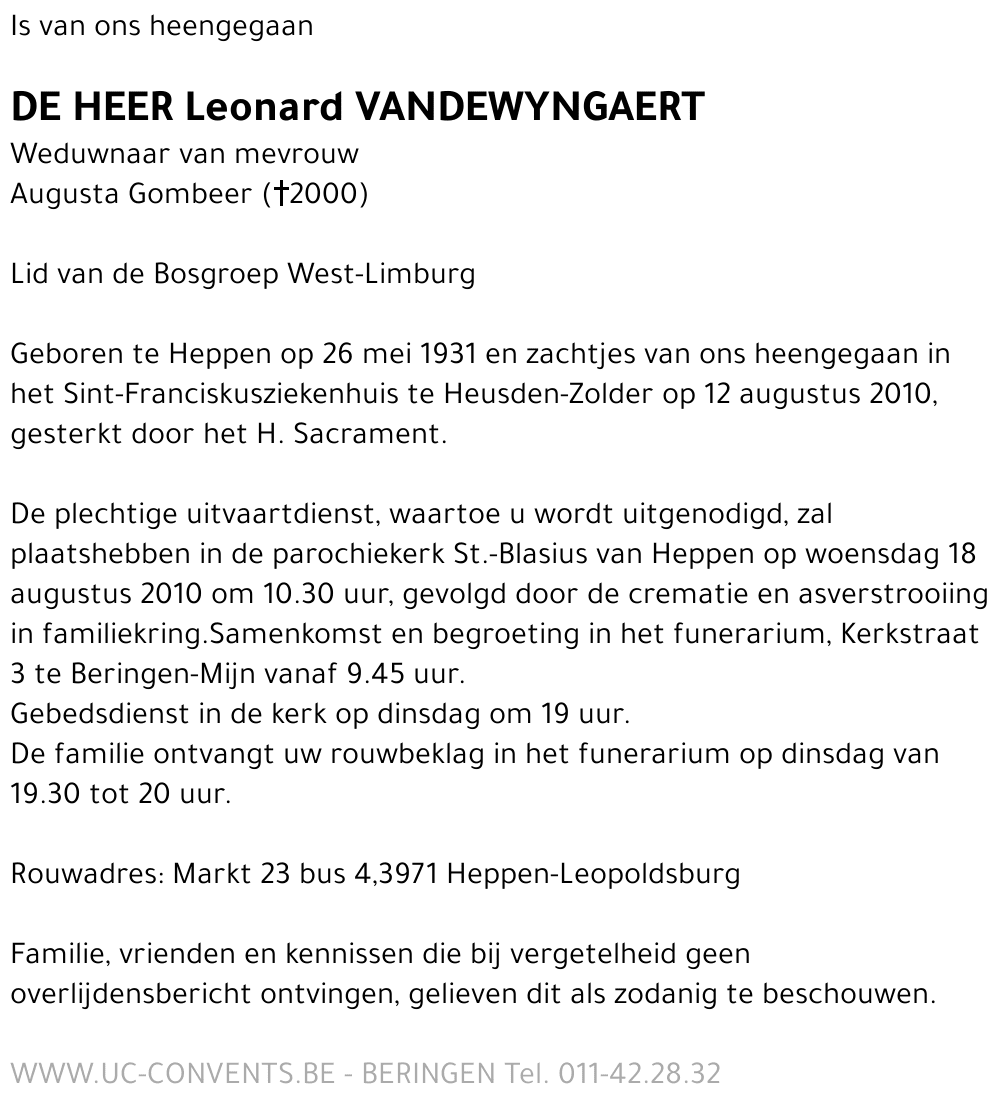 Leonard Vandewyngaert