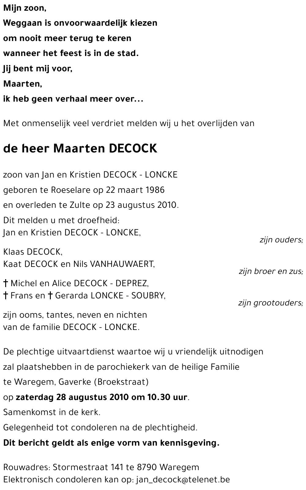 Maarten DECOCK