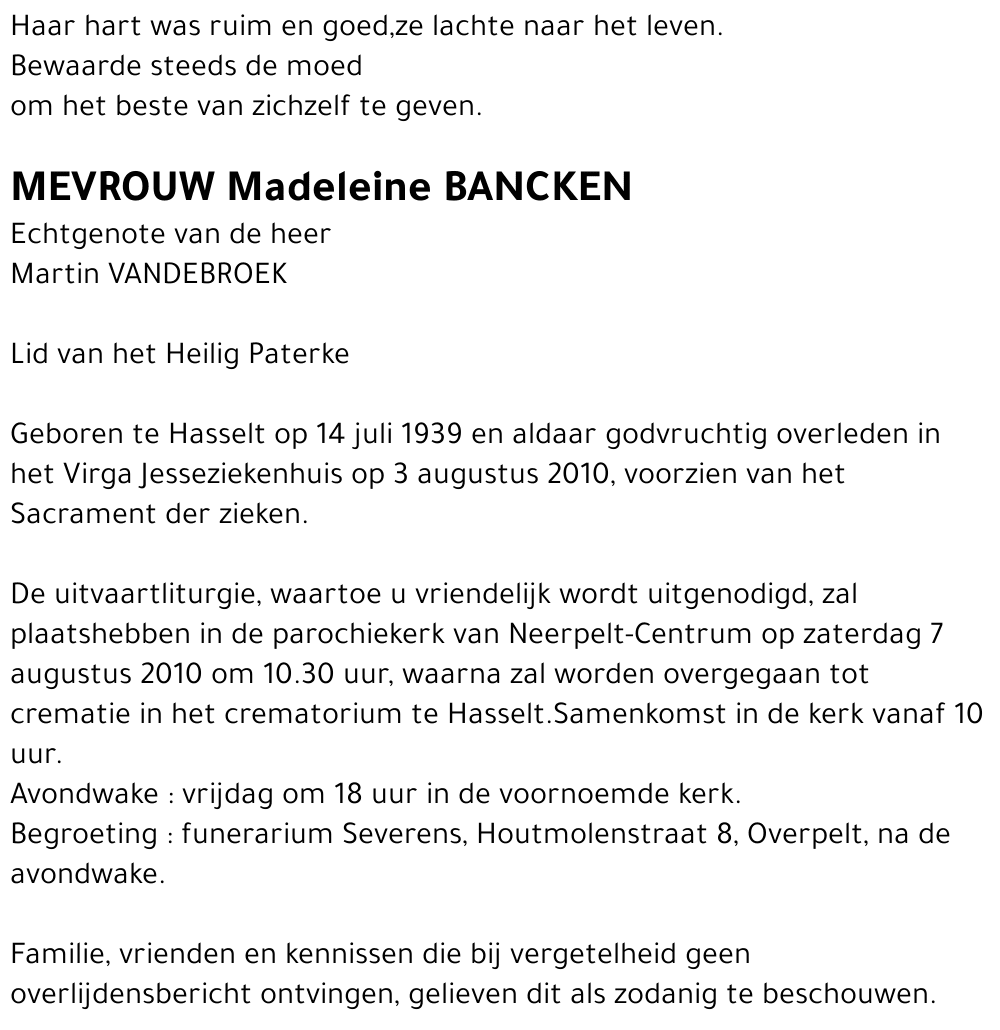 Madeleine Bancken
