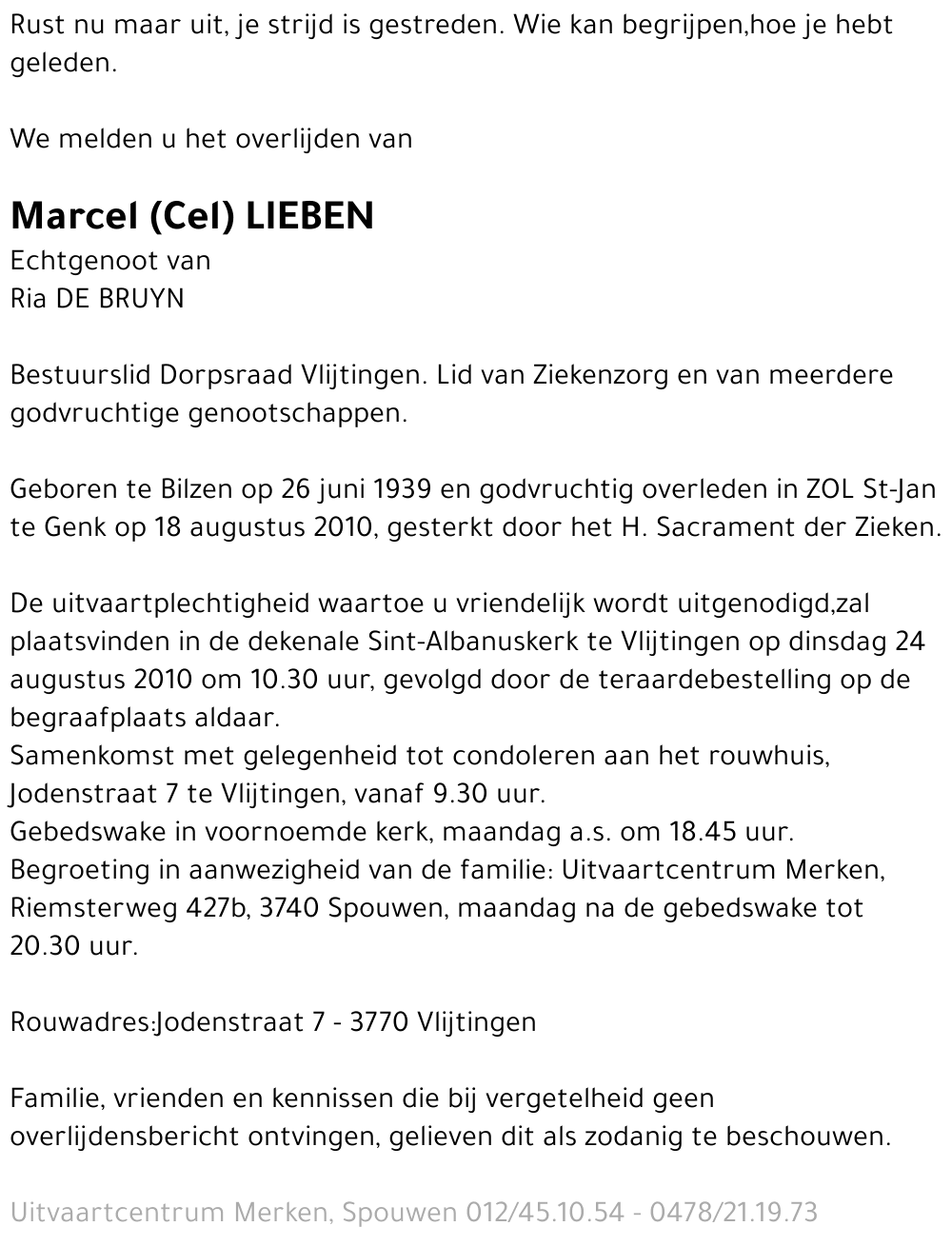 Marcel (Cel) Lieben