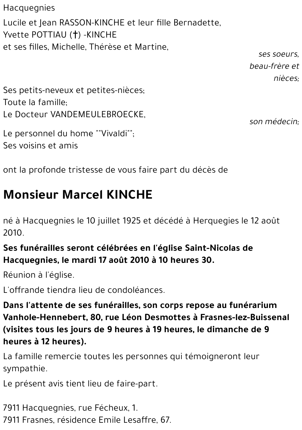 Marcel KINCHE