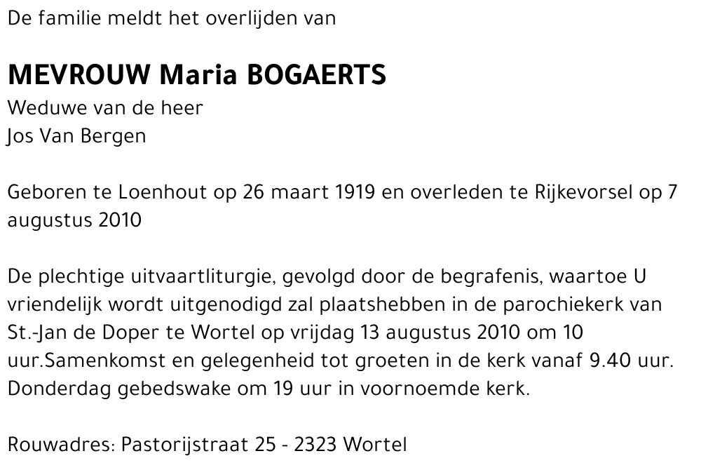 Maria Bogaerts