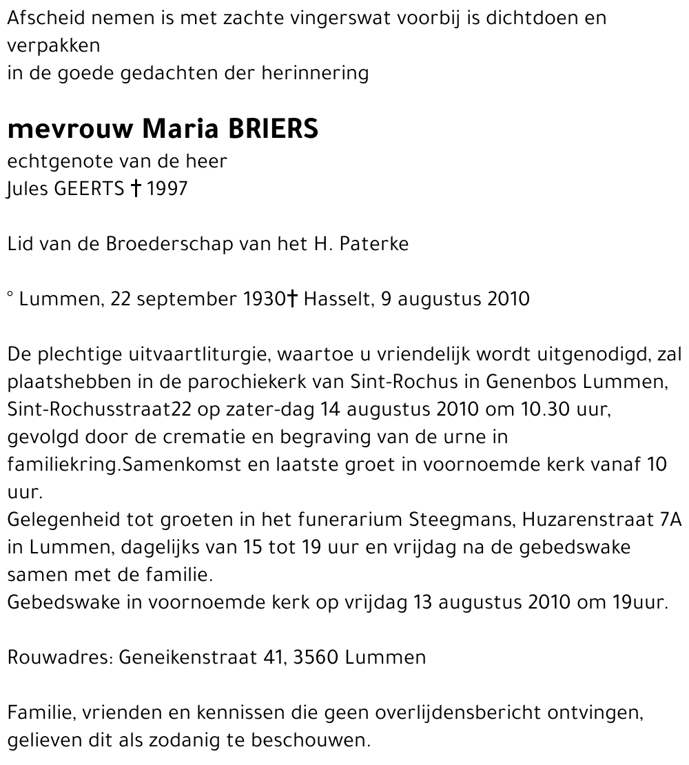 Maria Briers