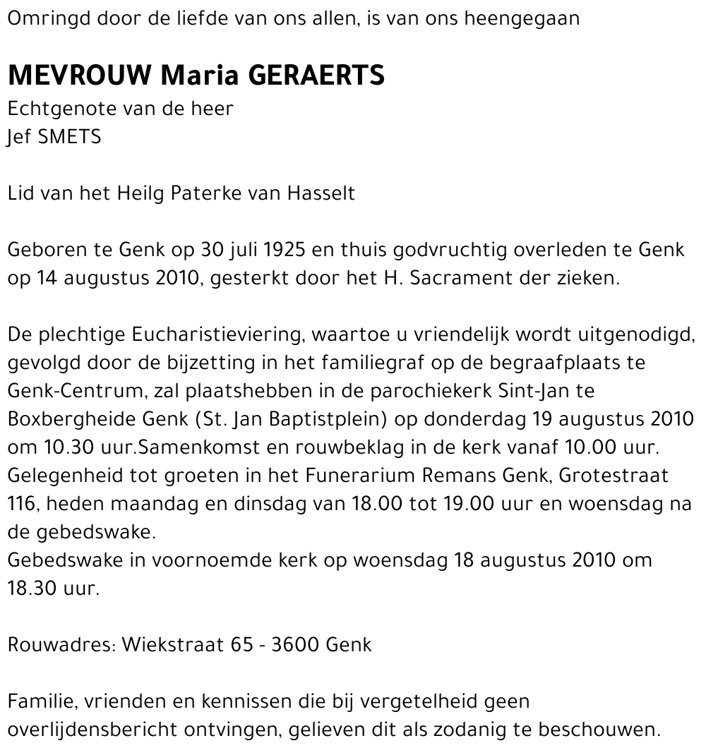 Maria GERAERTS