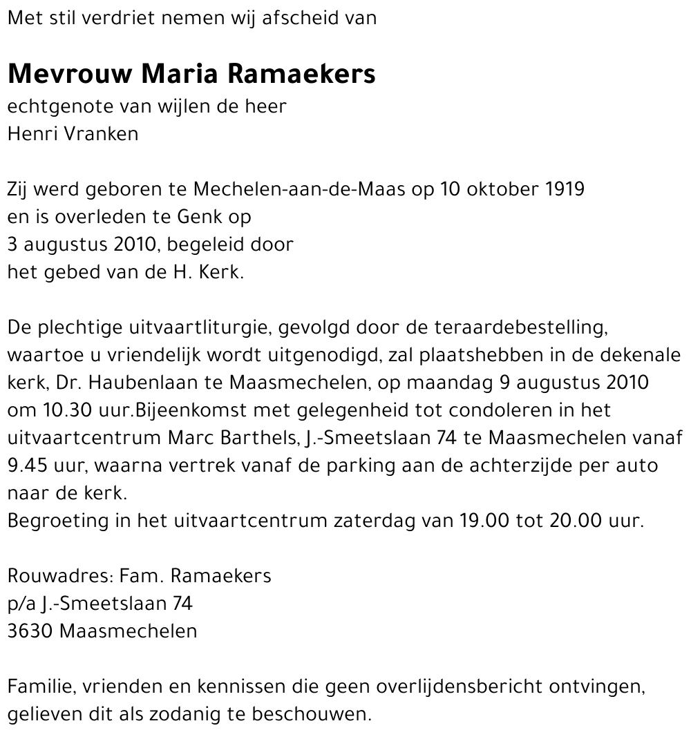 Maria Ramaekers