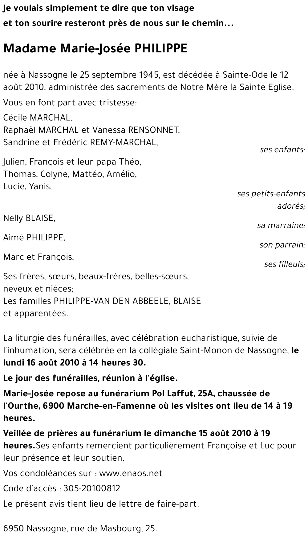 Marie-Josée PHILIPPE