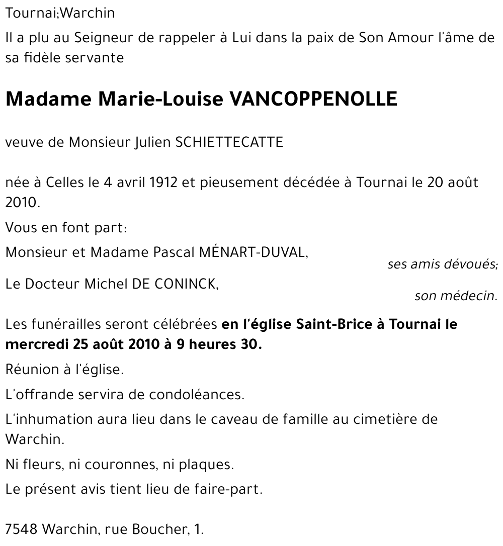 Marie-Louise VANCOPPENOLLE