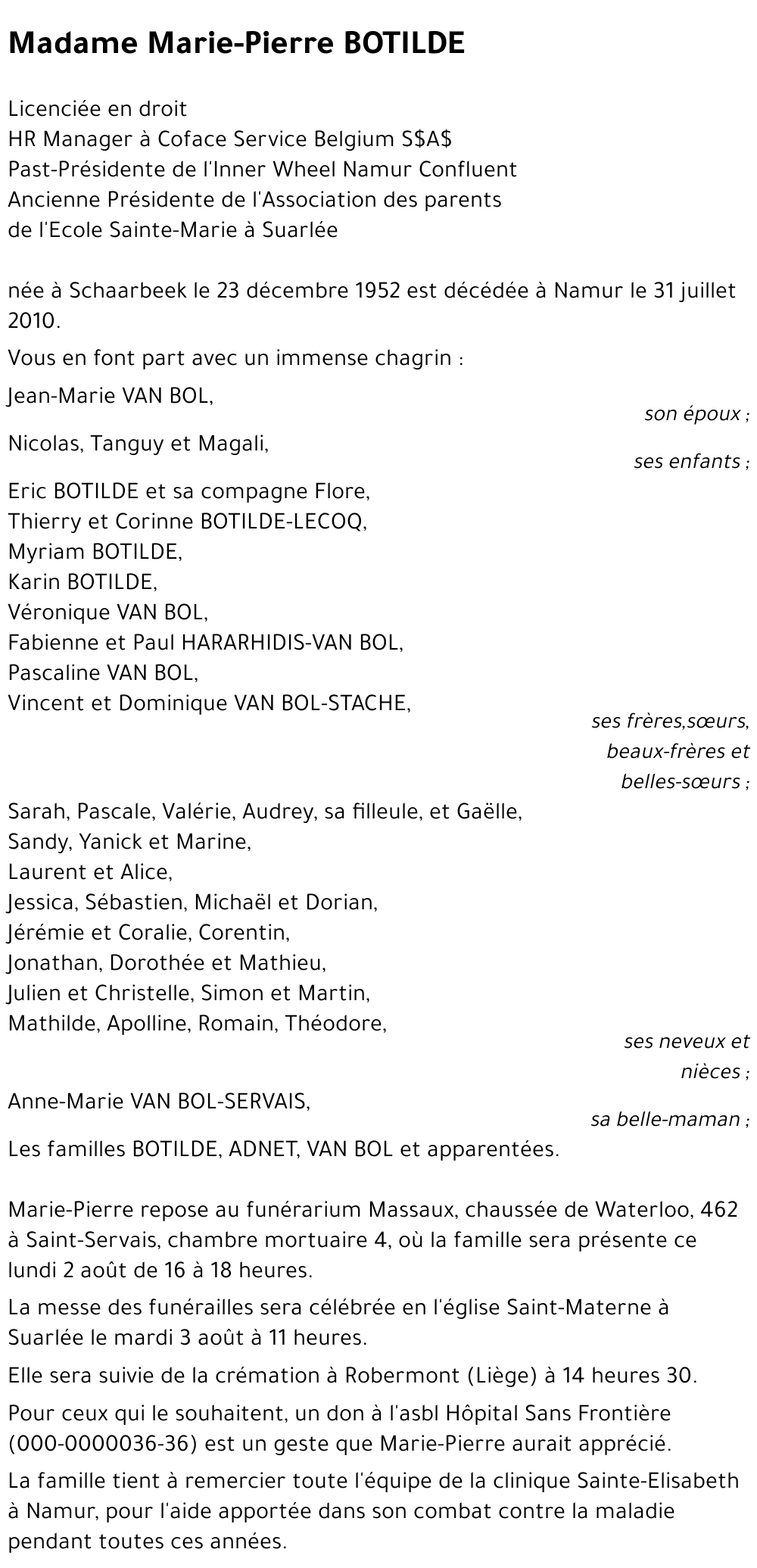 Marie-Pierre BOTILDE