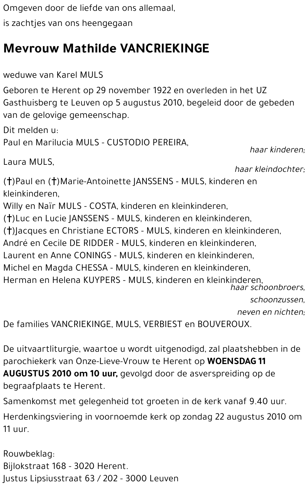 Mathilde VANCRIEKINGE