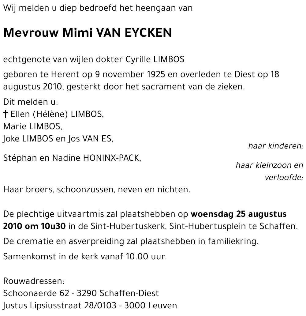 Mimi VAN EYCKEN