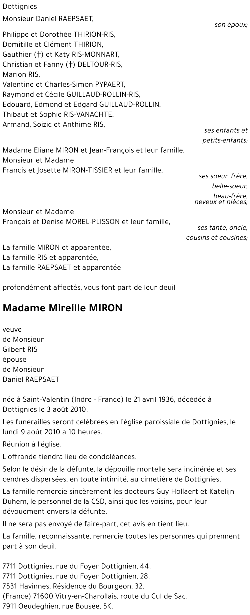 Mireille MIRON