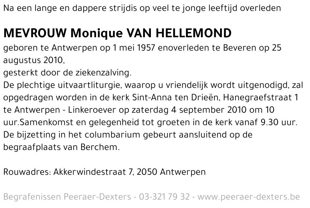 Monique Van Hellemond