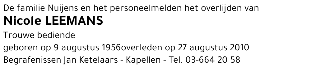 Nicole Leemans