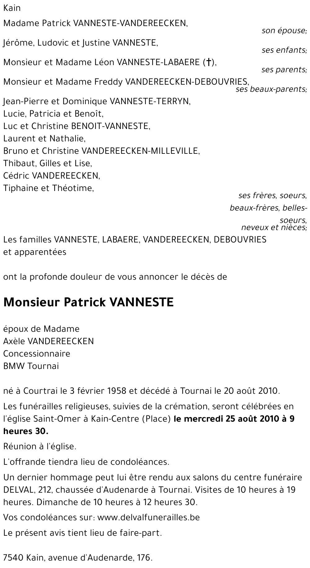 Patrick VANNESTE