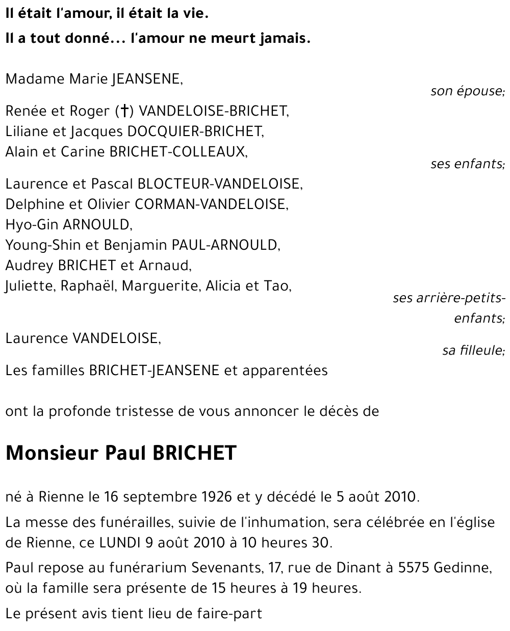Paul BRICHET