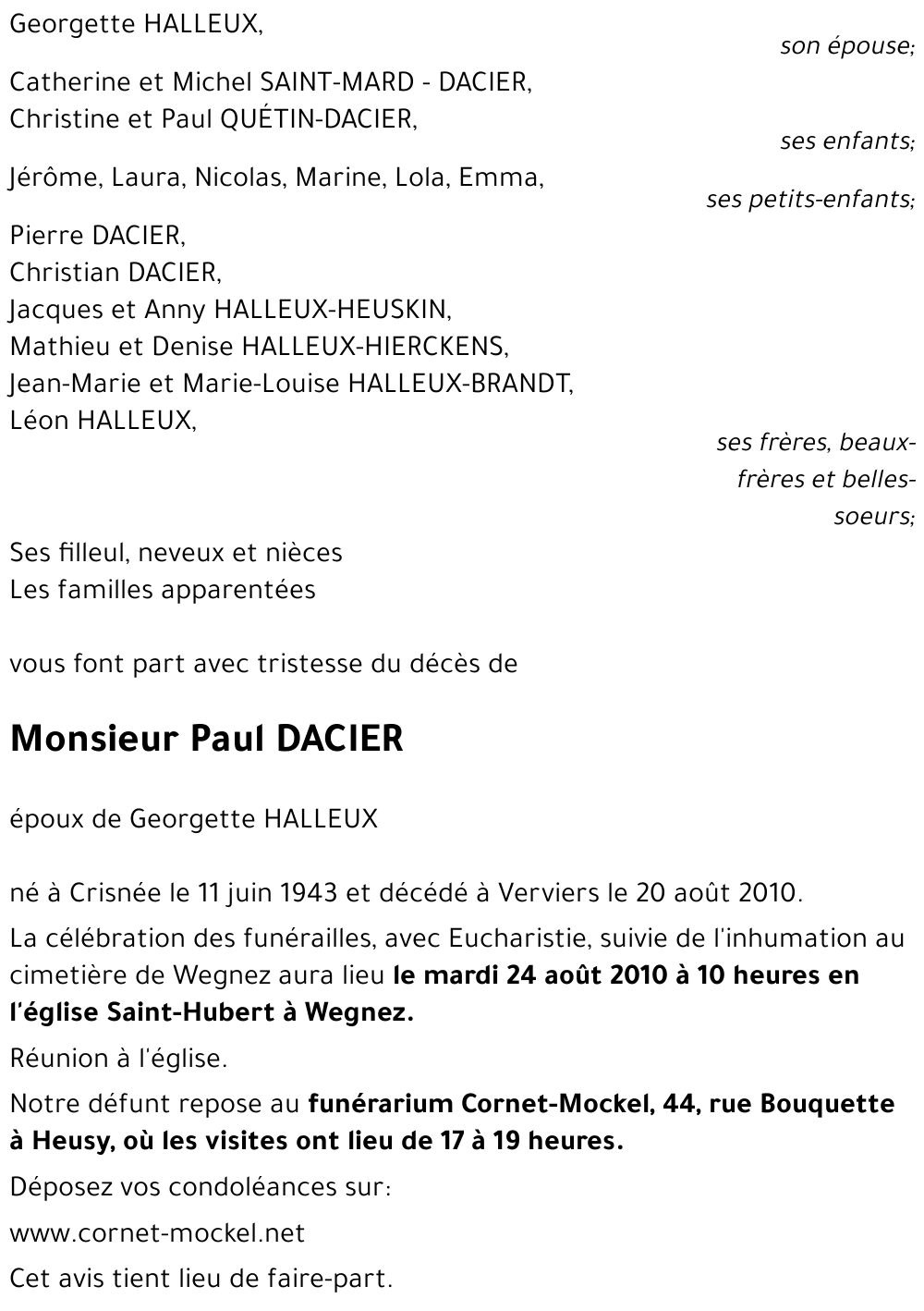 Paul DACIER
