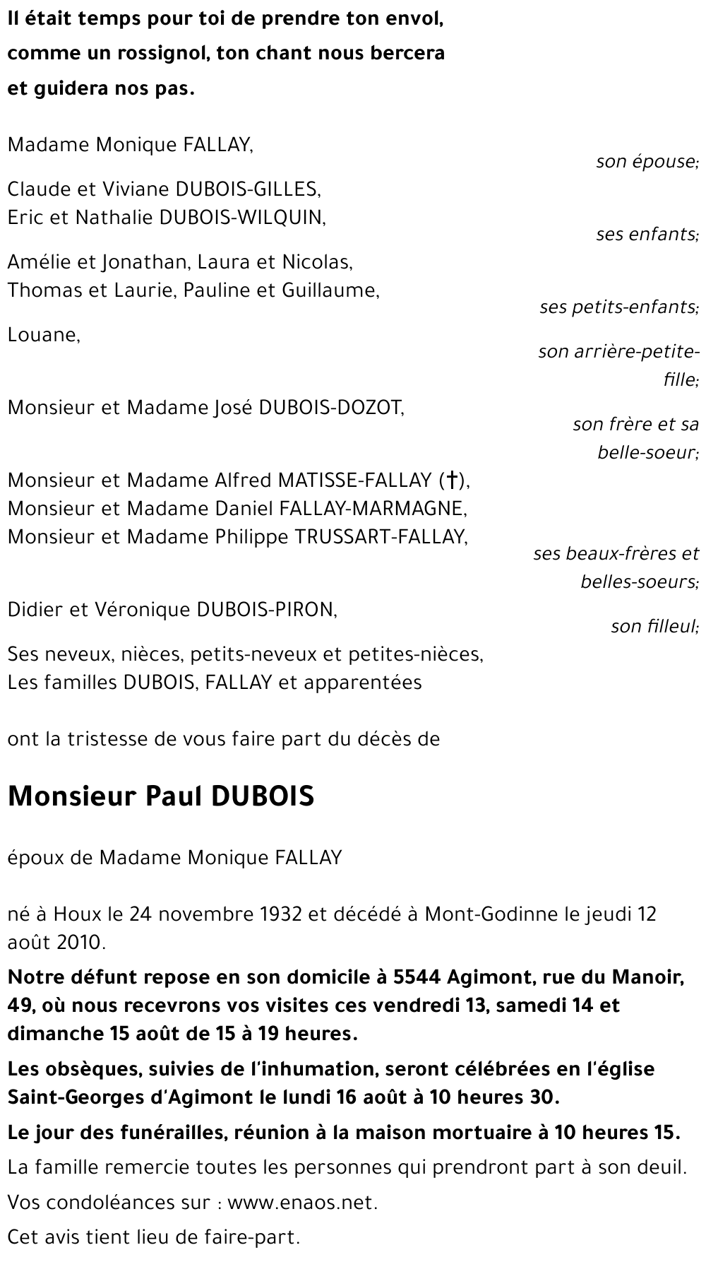 Paul DUBOIS
