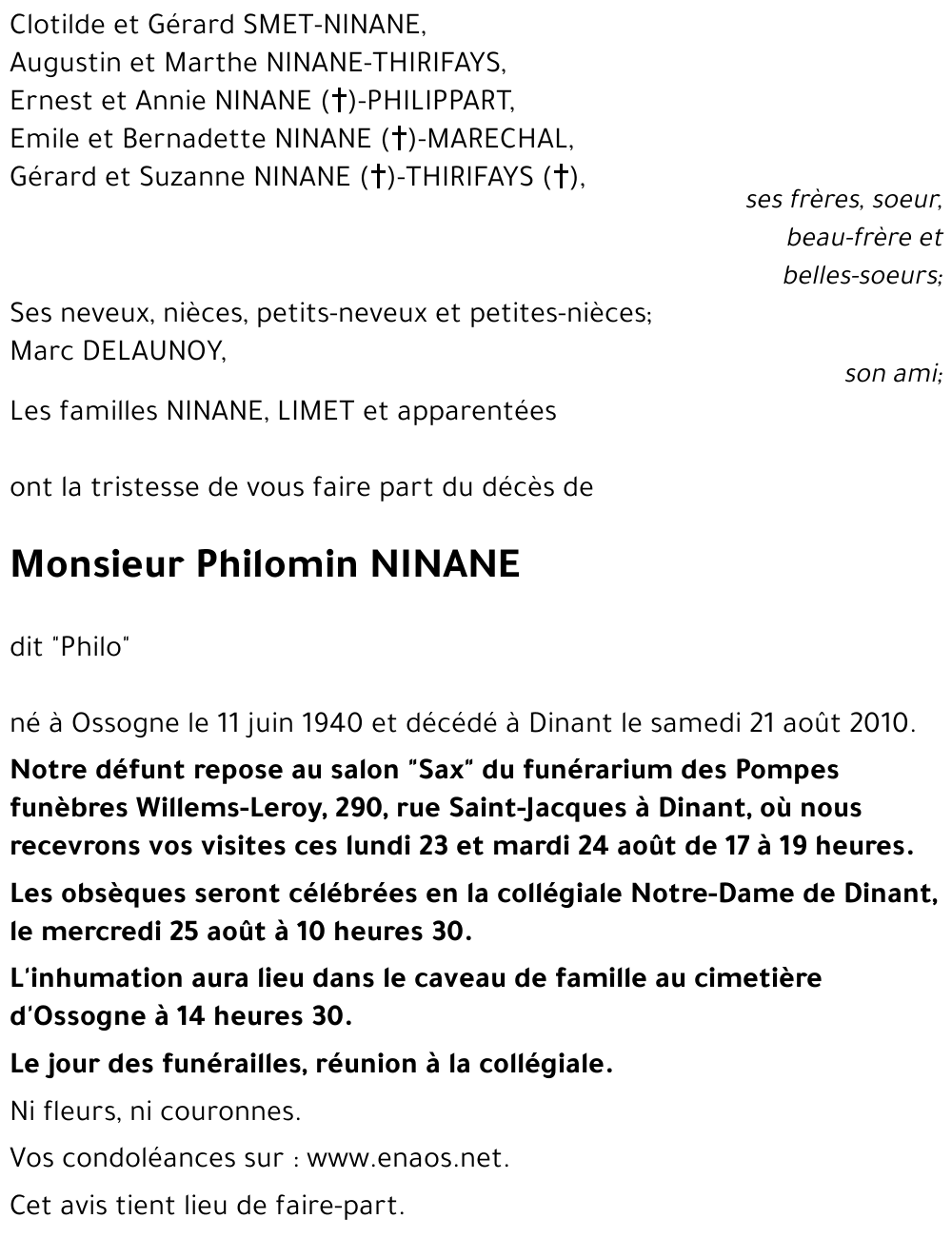 Philomin NINANE