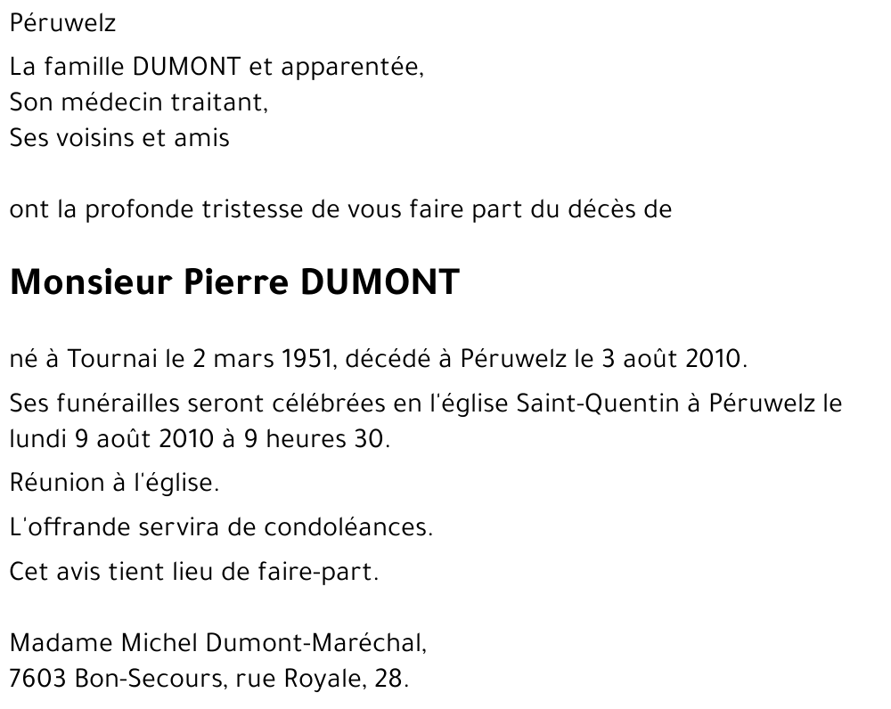 Pierre DUMONT