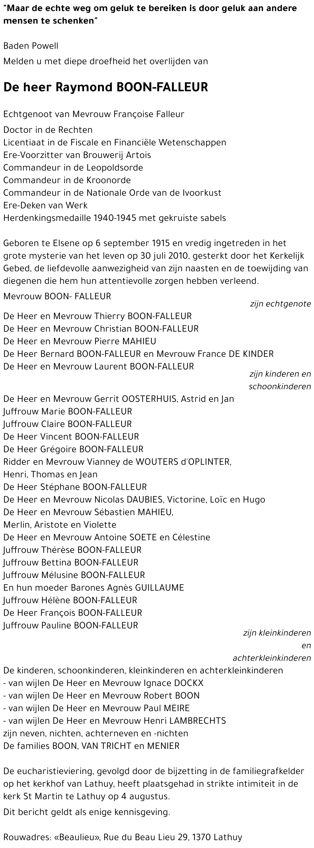 Raymond BOON-FALLEUR