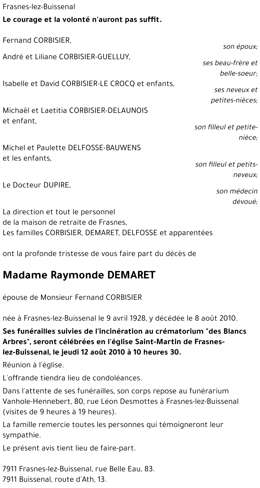Raymonde DEMARET