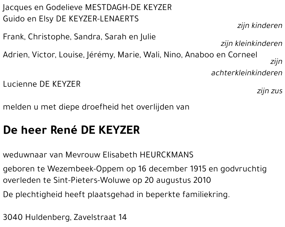 René DE KEYZER