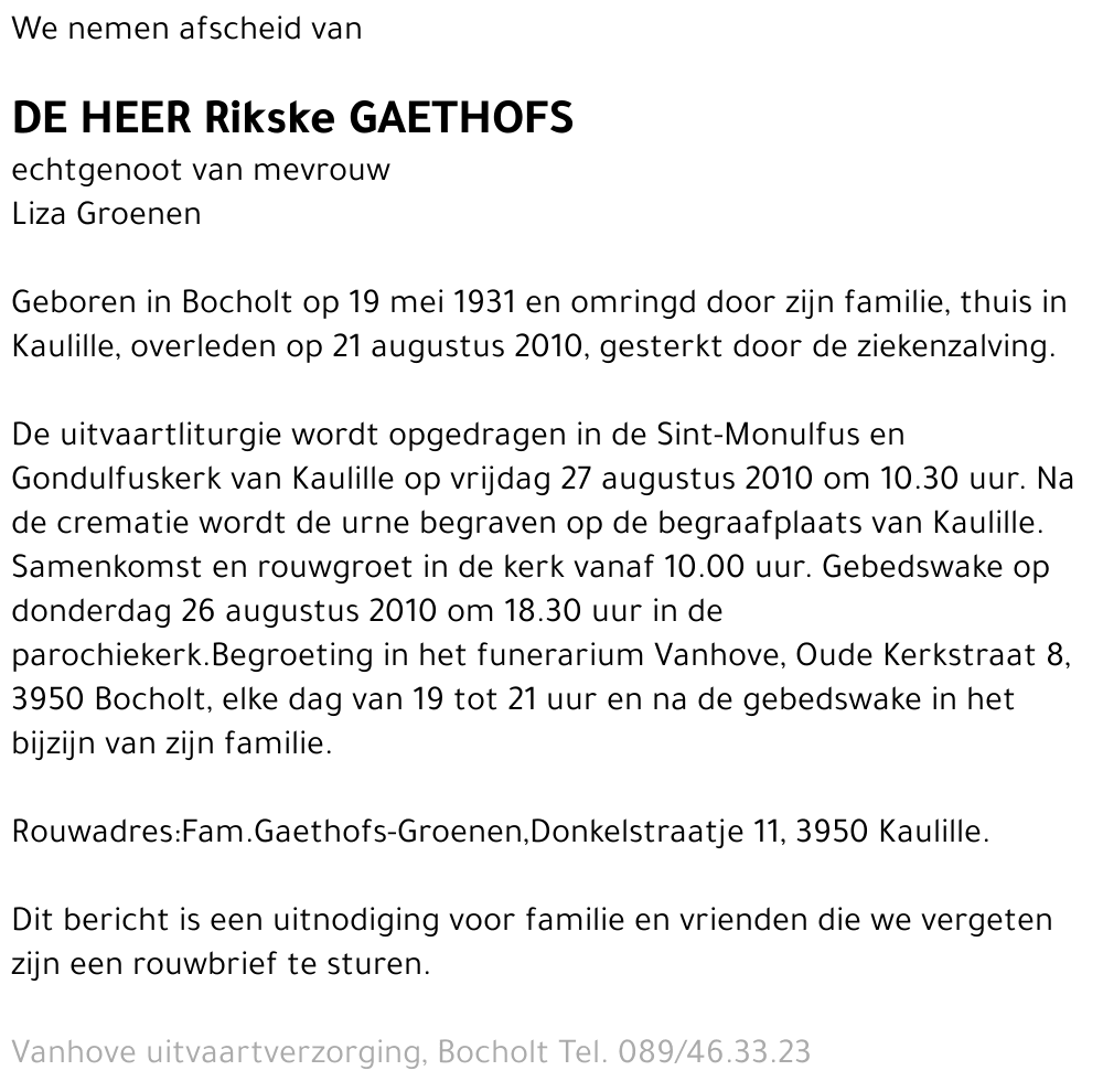 Rikske Gaethofs