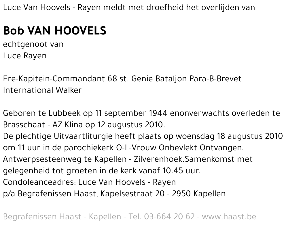 Robert Van Hoovels