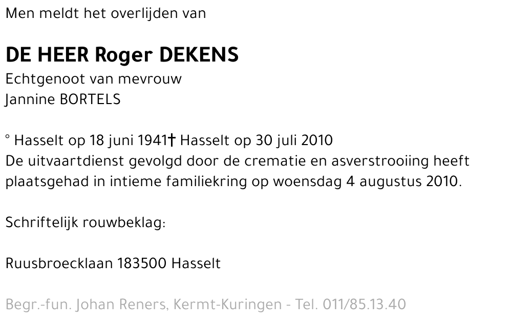 Roger Dekens
