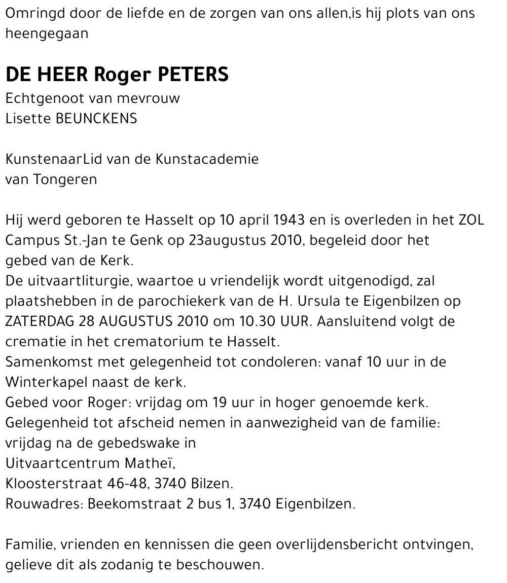 Roger PETERS