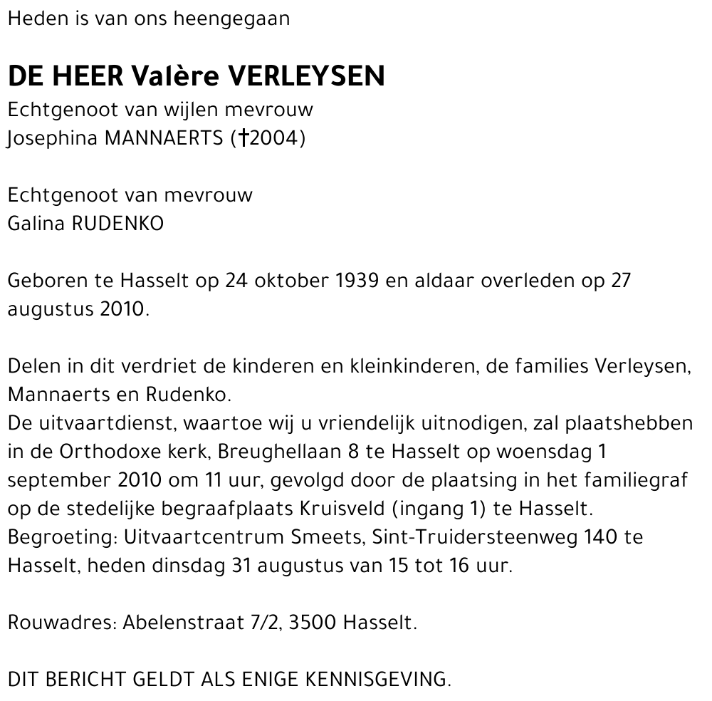 Valère Verleysen